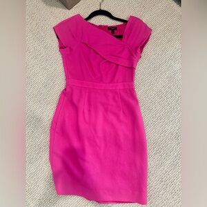 J. Crew Pink Angled Neck Dress